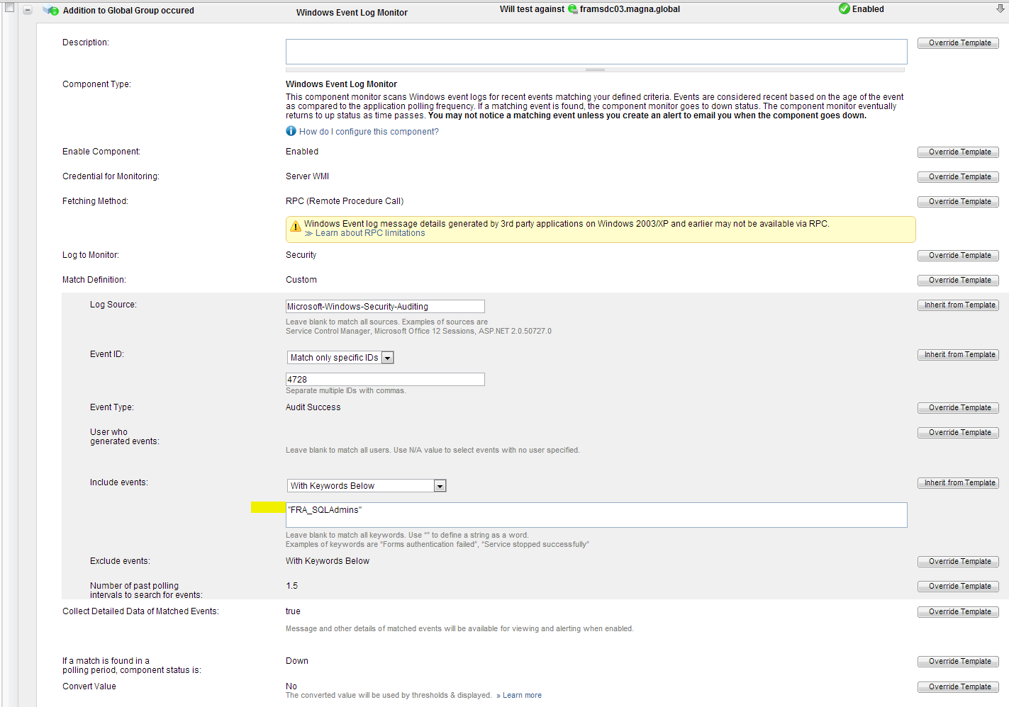 AD Event log component where entering keyword prevents component from working.PNG